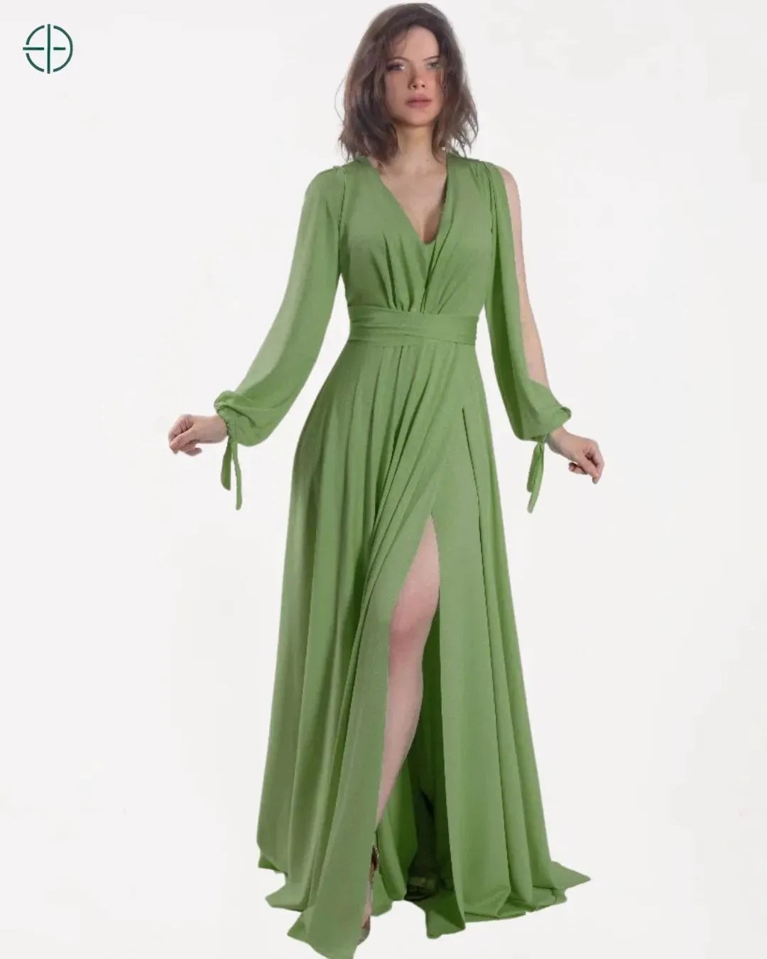 Detalhe do caimento fluido e acabamento premium