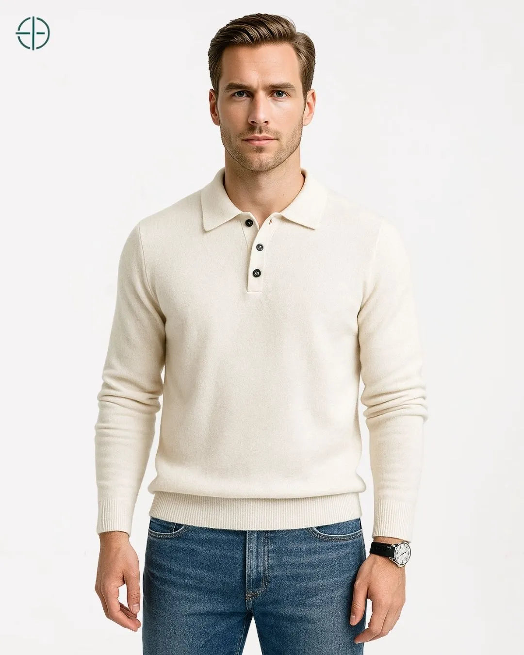 Polo_3_Botoes_Masculina_100_Cashmere_
