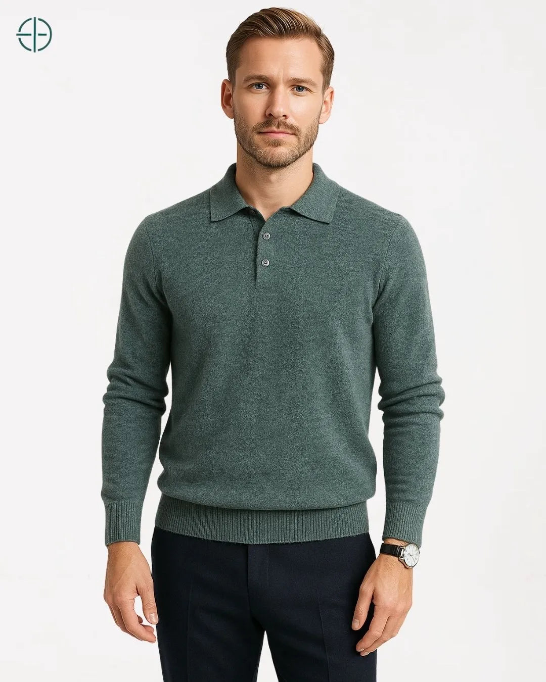 Polo_3_Botoes_Masculina_100_Cashmere_