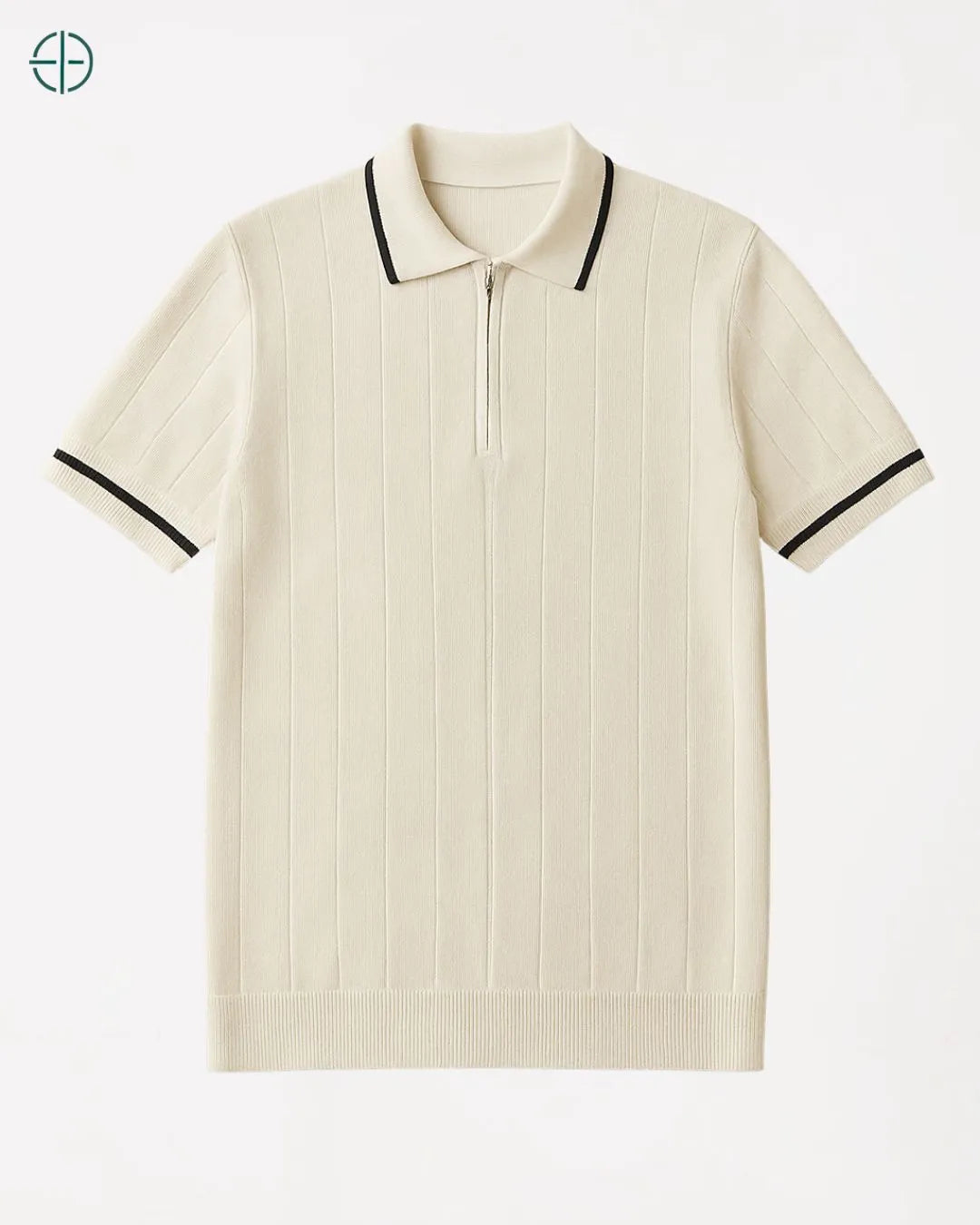 Polo Meio Zíper Texturizada | Rest Money™