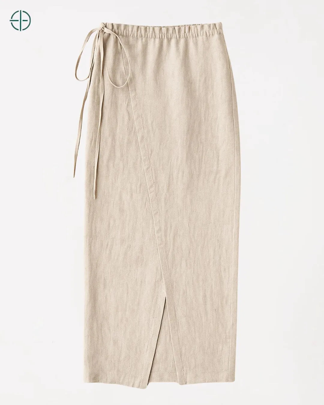 Saia Longa com Fenda 100% Linho