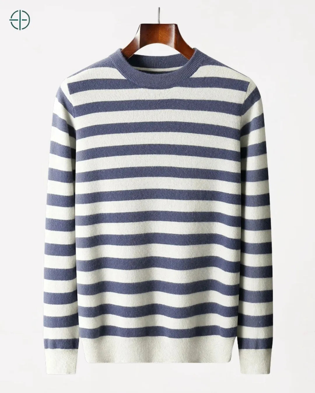 Suéter 100% Caxemira Listrado Old Money