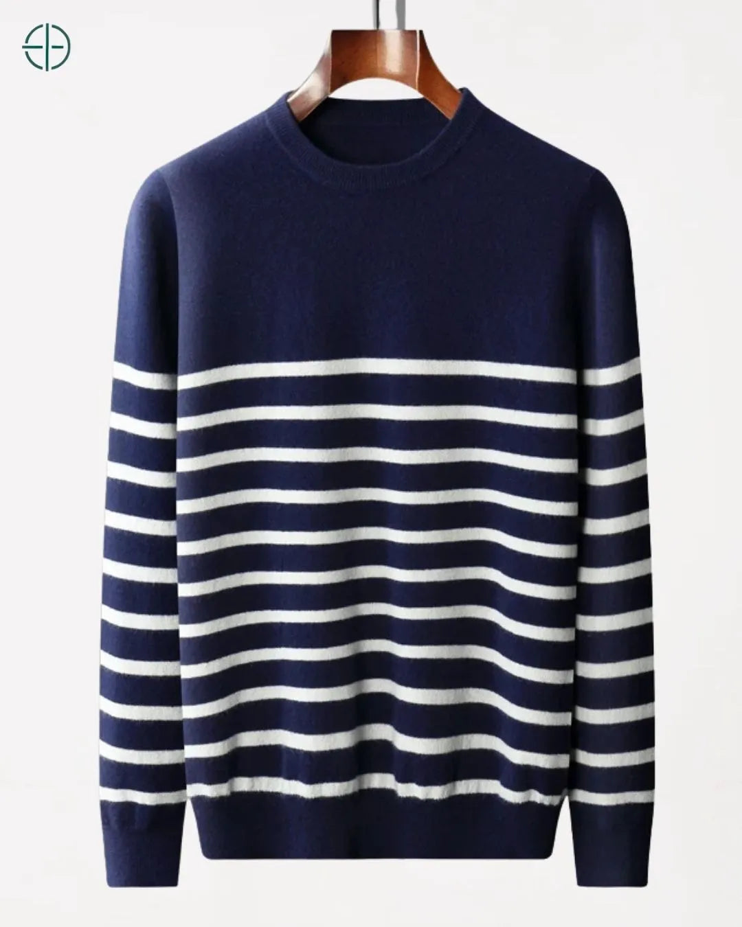 Suéter Meio Listrado 100% Caxemira