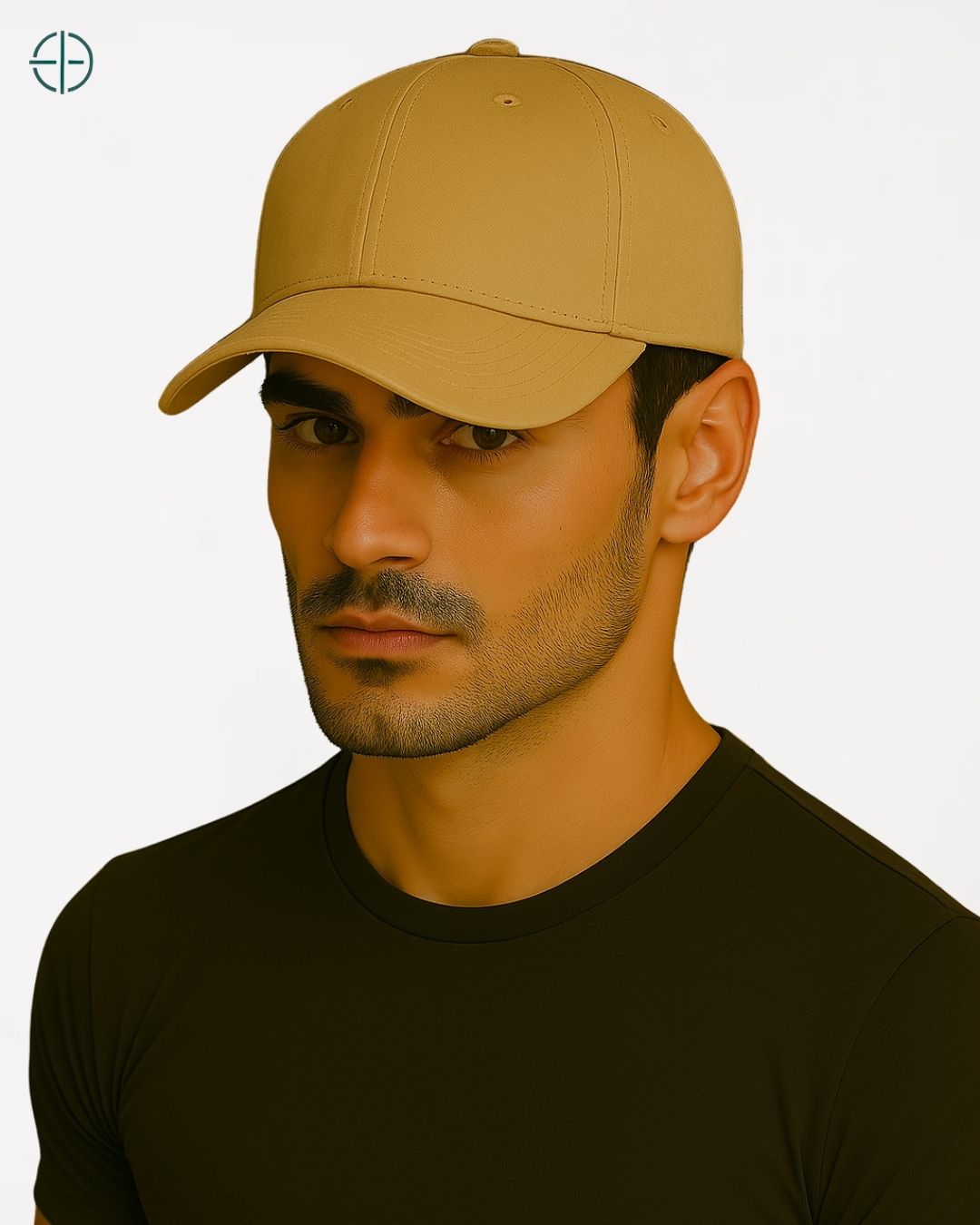 Boné masculino estilo old money com frente estruturada e visual sofisticado