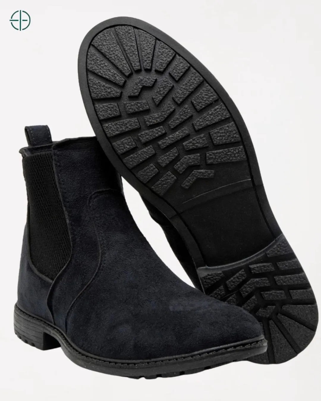 botina de couro camurça premium com acabamento sofisticado