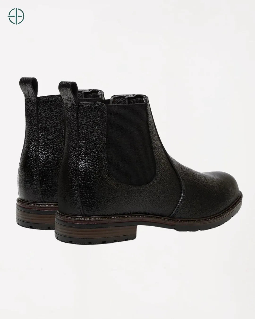 botina de couro premium com acabamento rústico sofisticado