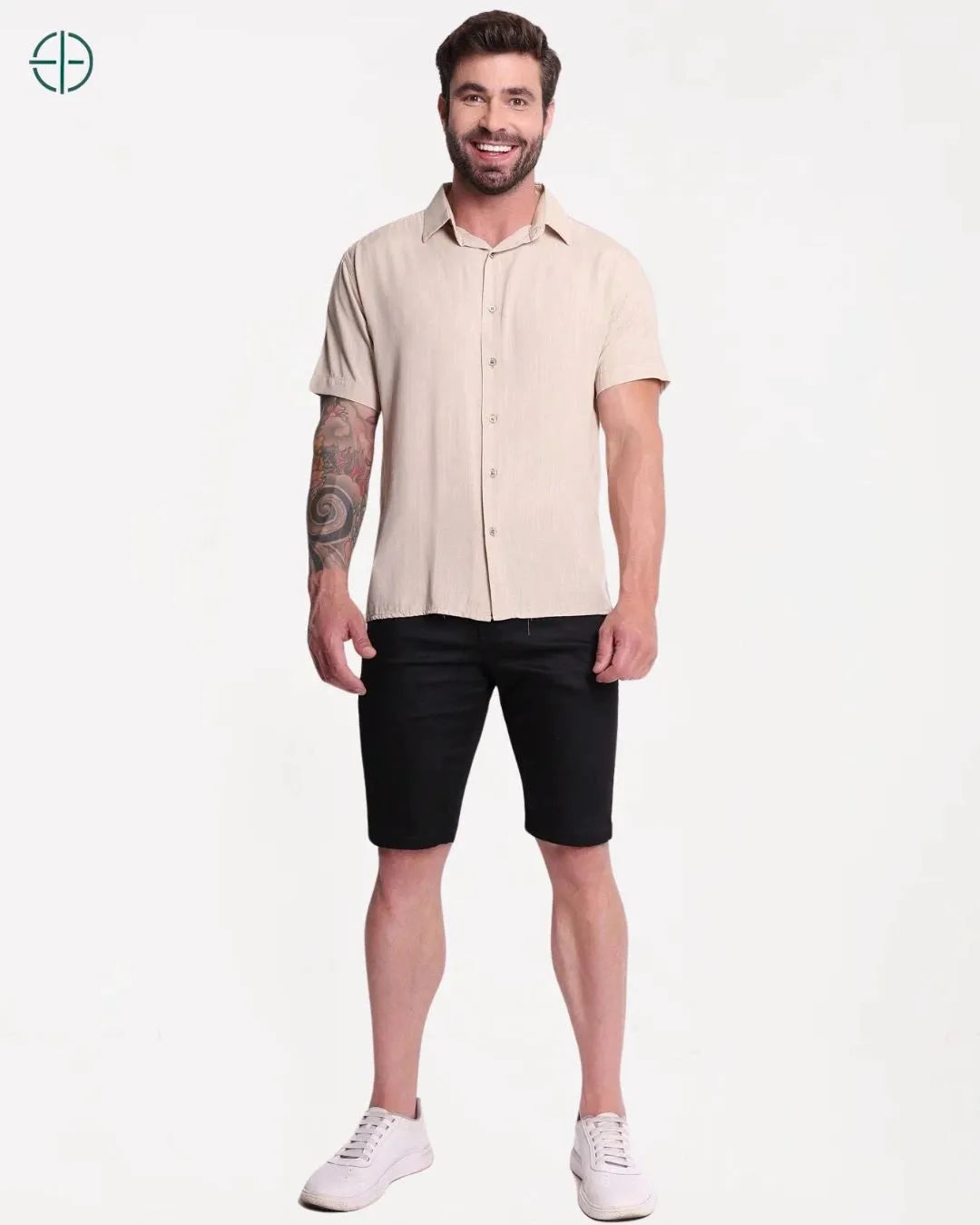 camisa masculina de viscolinho – design refinado e tecido respirável