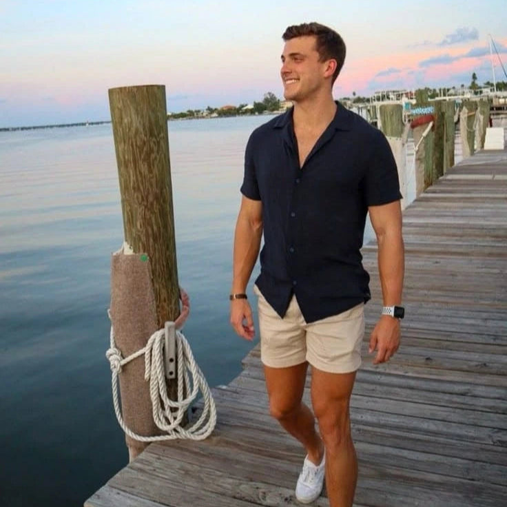 camisa masculina fresca e estilosa – viscolinho para um look sofisticado