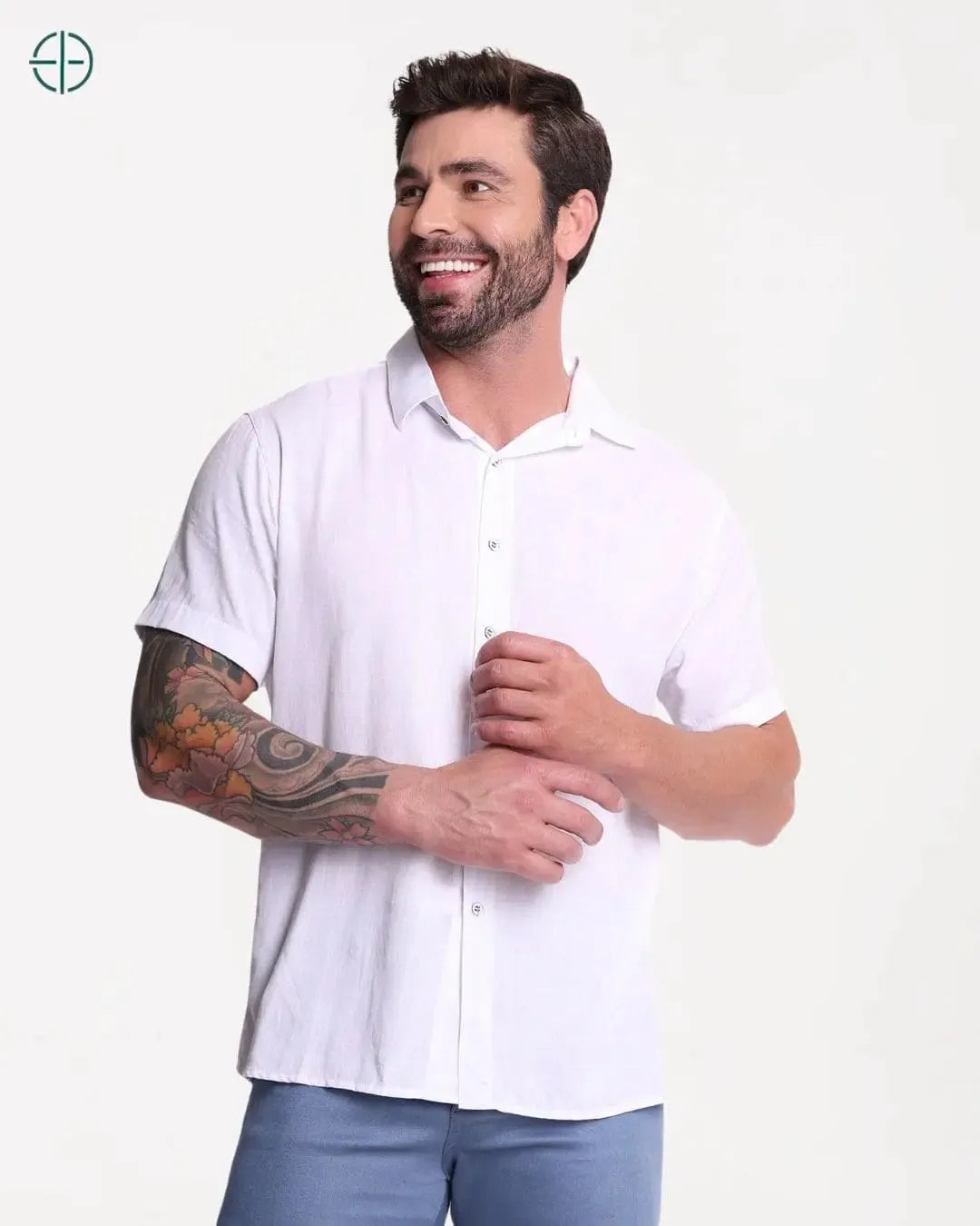 camisa masculina de tecido natural – respirabilidade e conforto insuperáveis