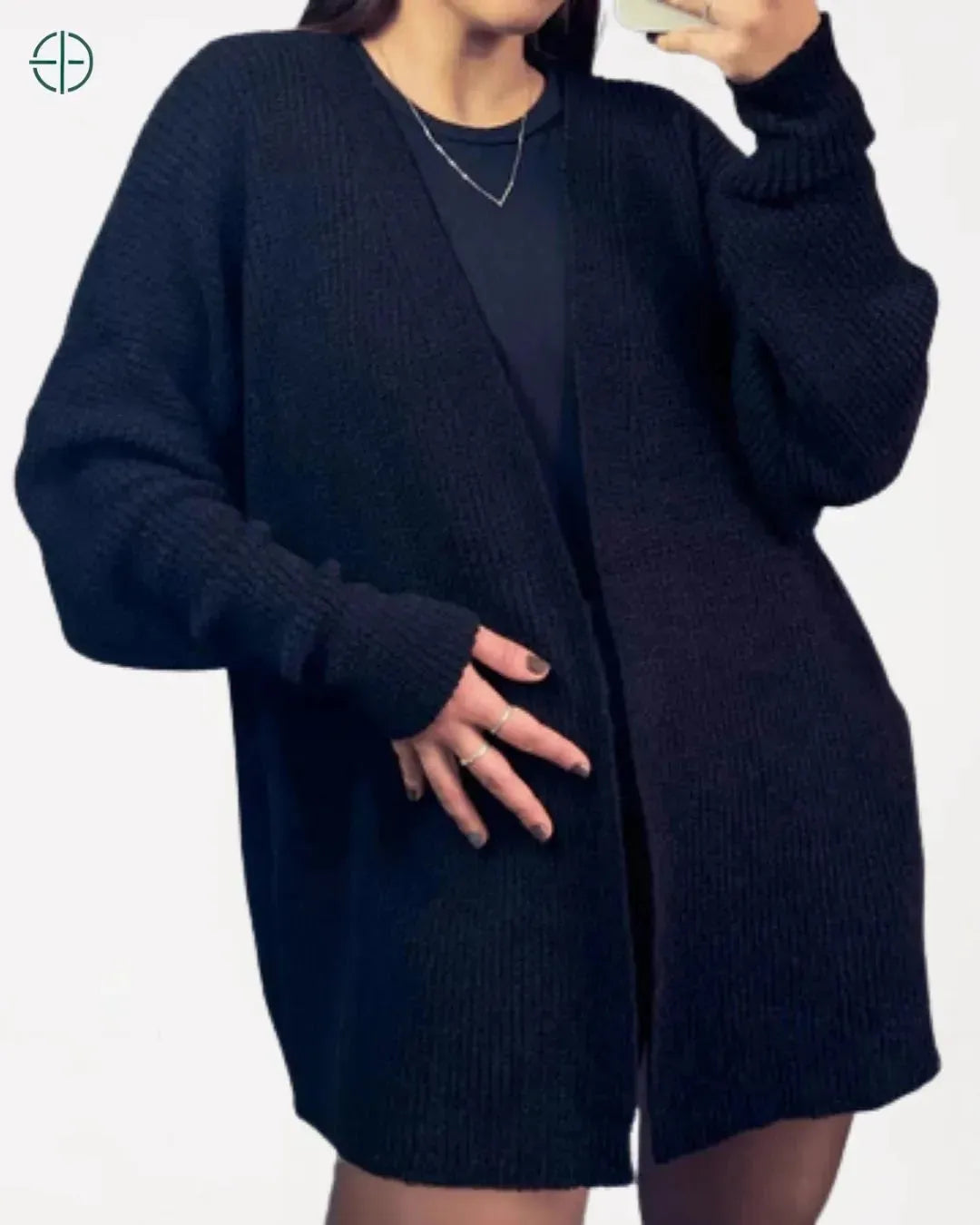 cardigan usado aberto para visual despojado
