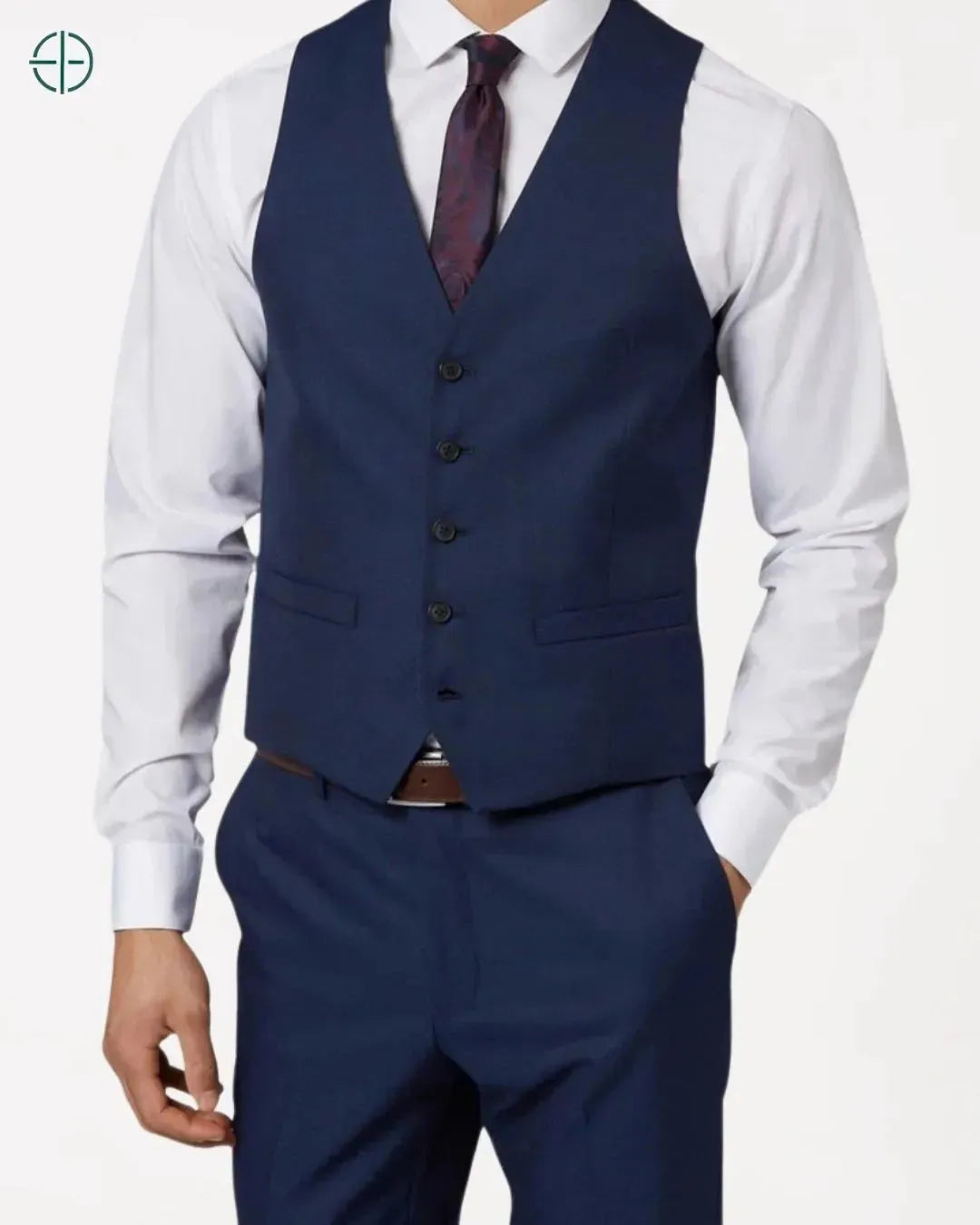 colete social masculino slim com ajuste nas costas