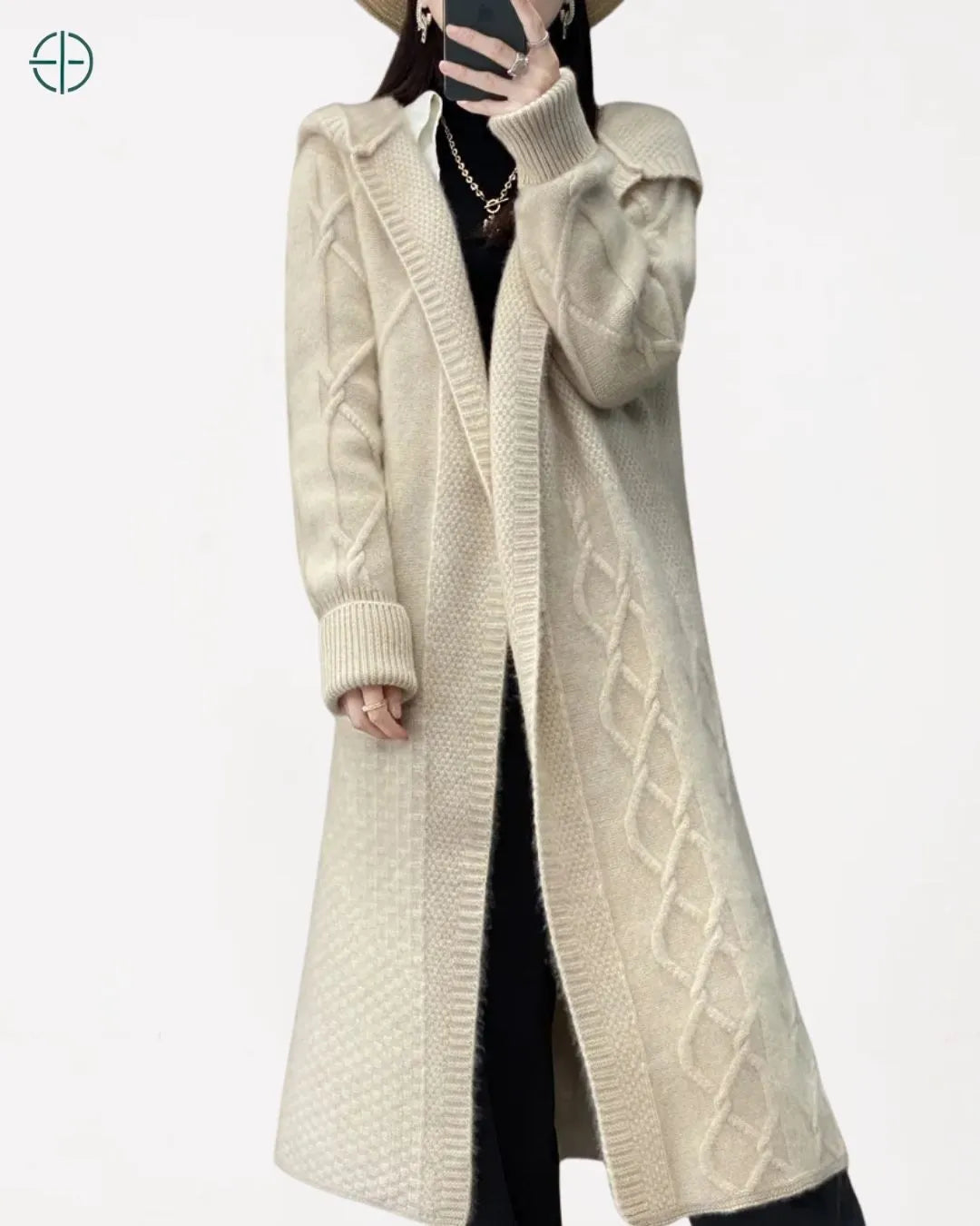 cardigan feminino com caimento elegante e toque macio da lã merino