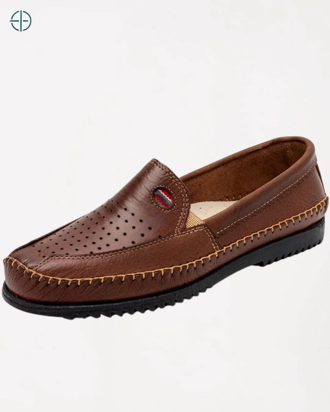 mocassim masculino tipo sapatilha em couro legítimo