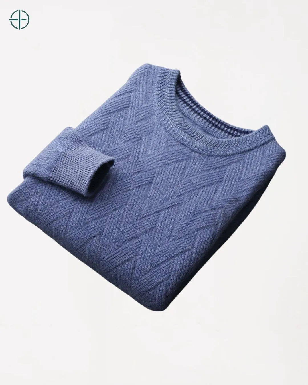 Look equilibrado com jeans escuro e pulôver nobre 100% caxemira