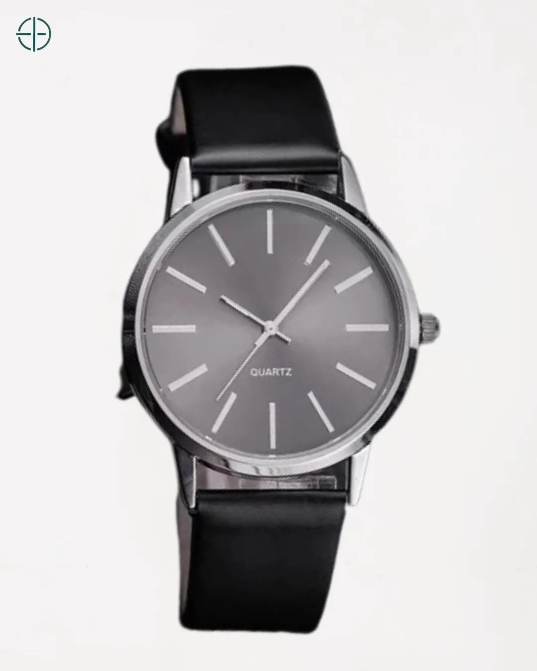 relógio de quartzo masculino com pulseira de couro