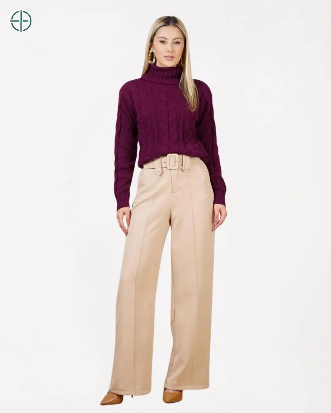 suéter feminino com corte elegante e moderno