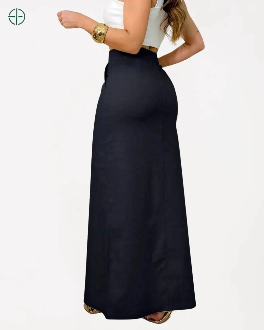 saia combinada com top para visual leve e moderno