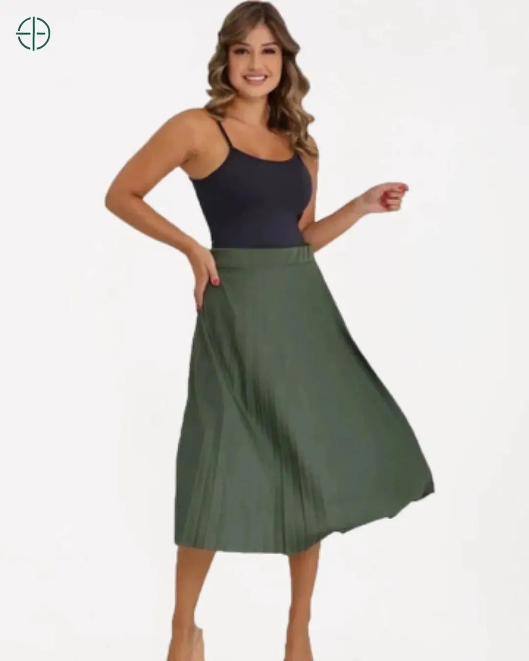 vista lateral evidenciando o movimento das pregas