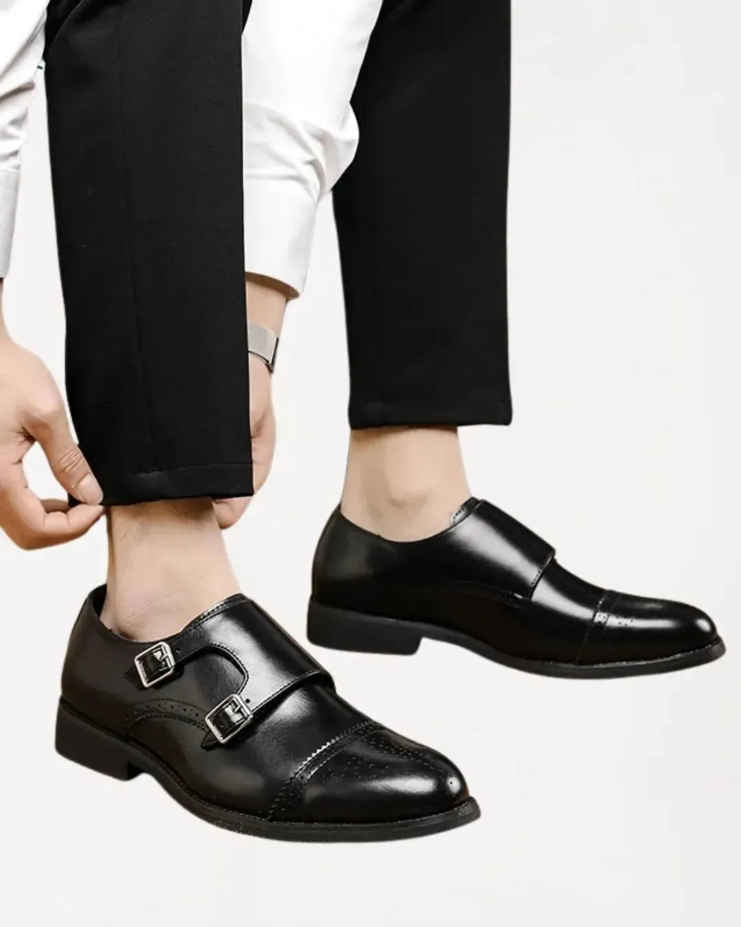 modelo de sapato social masculino com fivela dupla