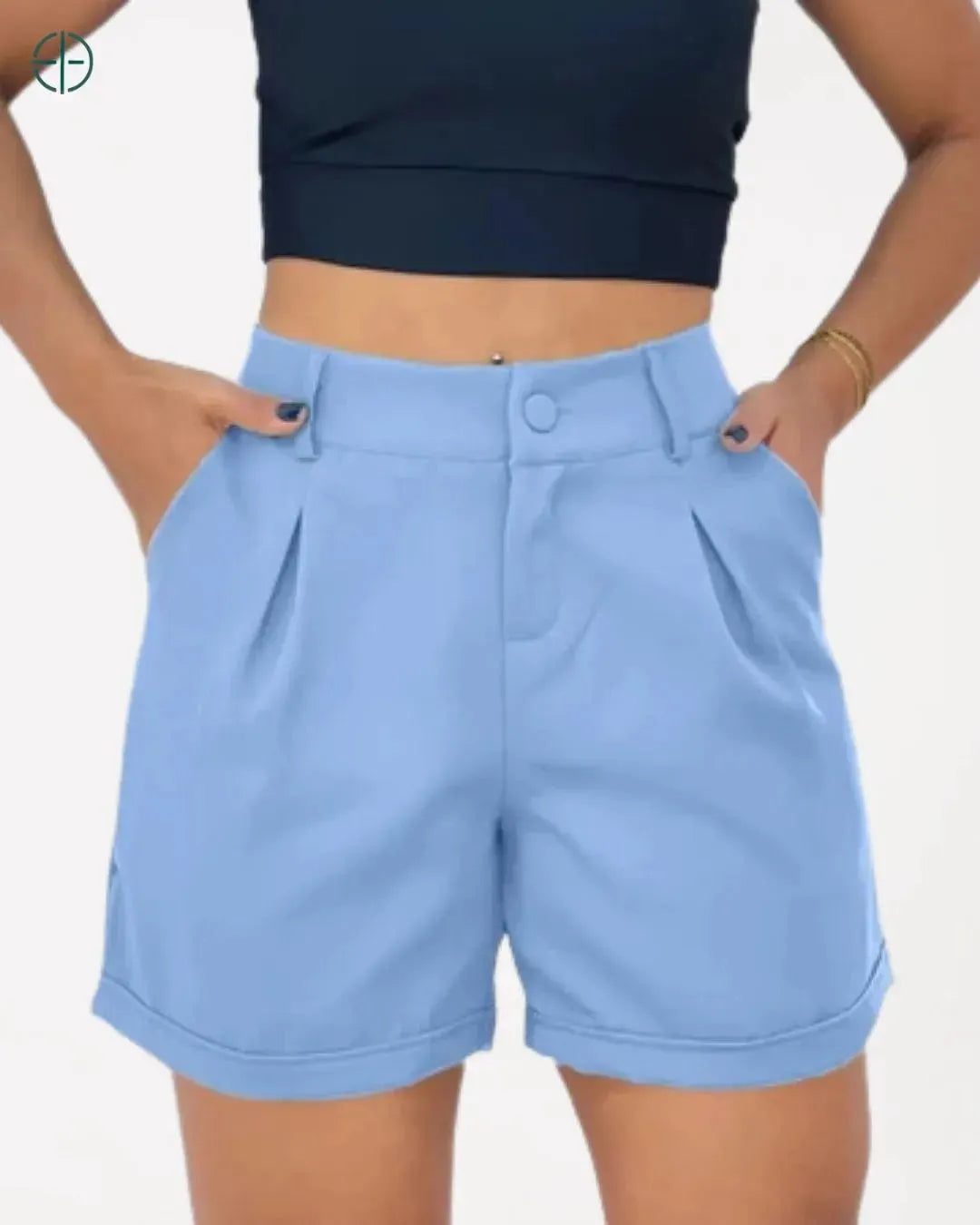 cintura alta valorizando a silhueta plus size