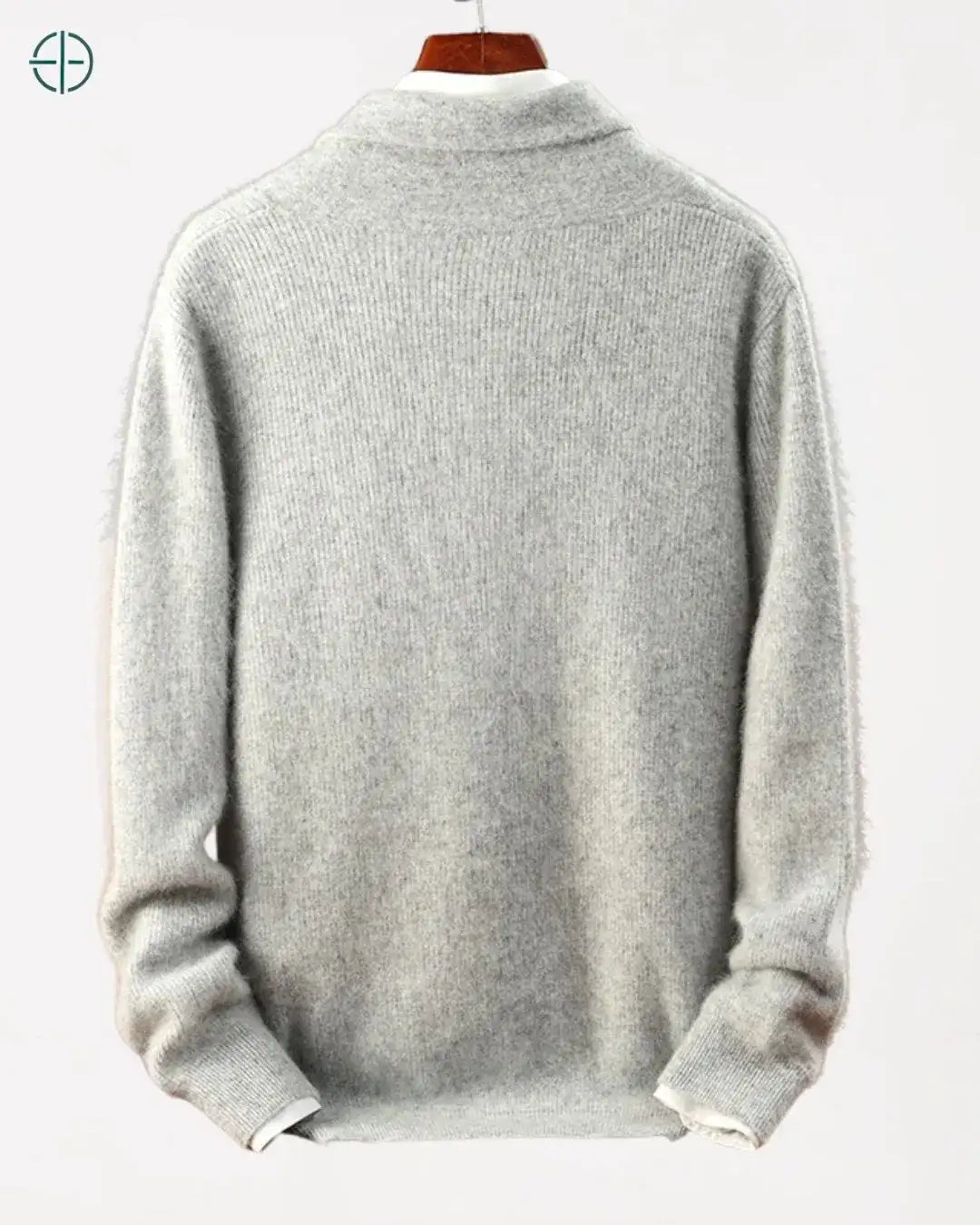 Vista traseira evidenciando textura grossa e estrutura impecável