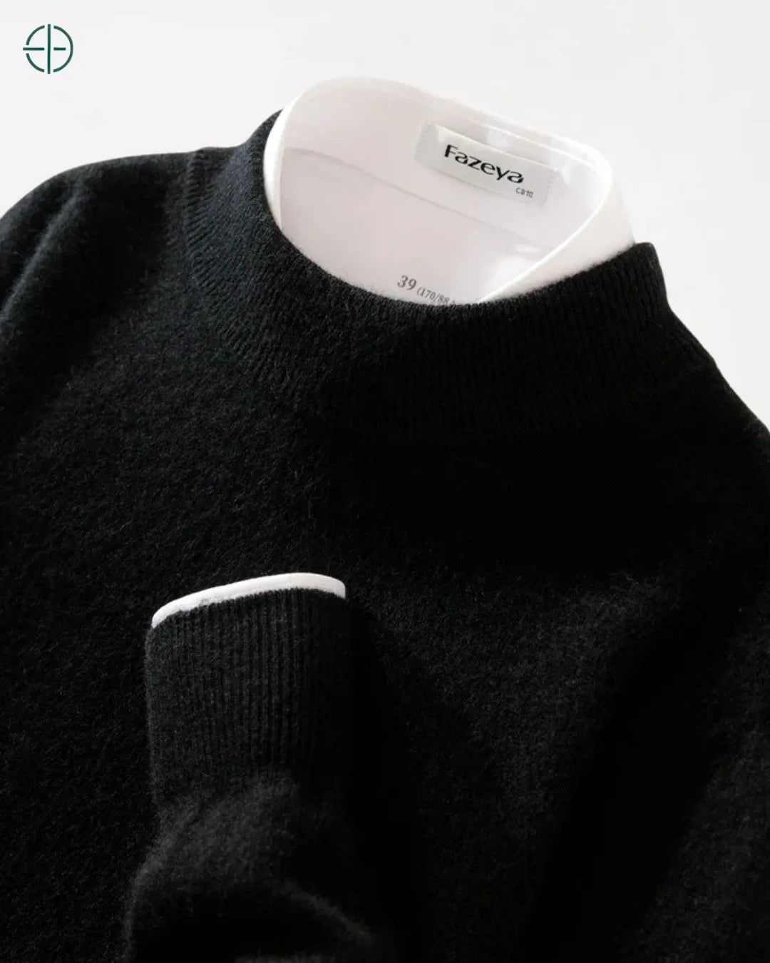 O sutil efeito 'halo' das fibras de caxemira, um indicador de alta qualidade.