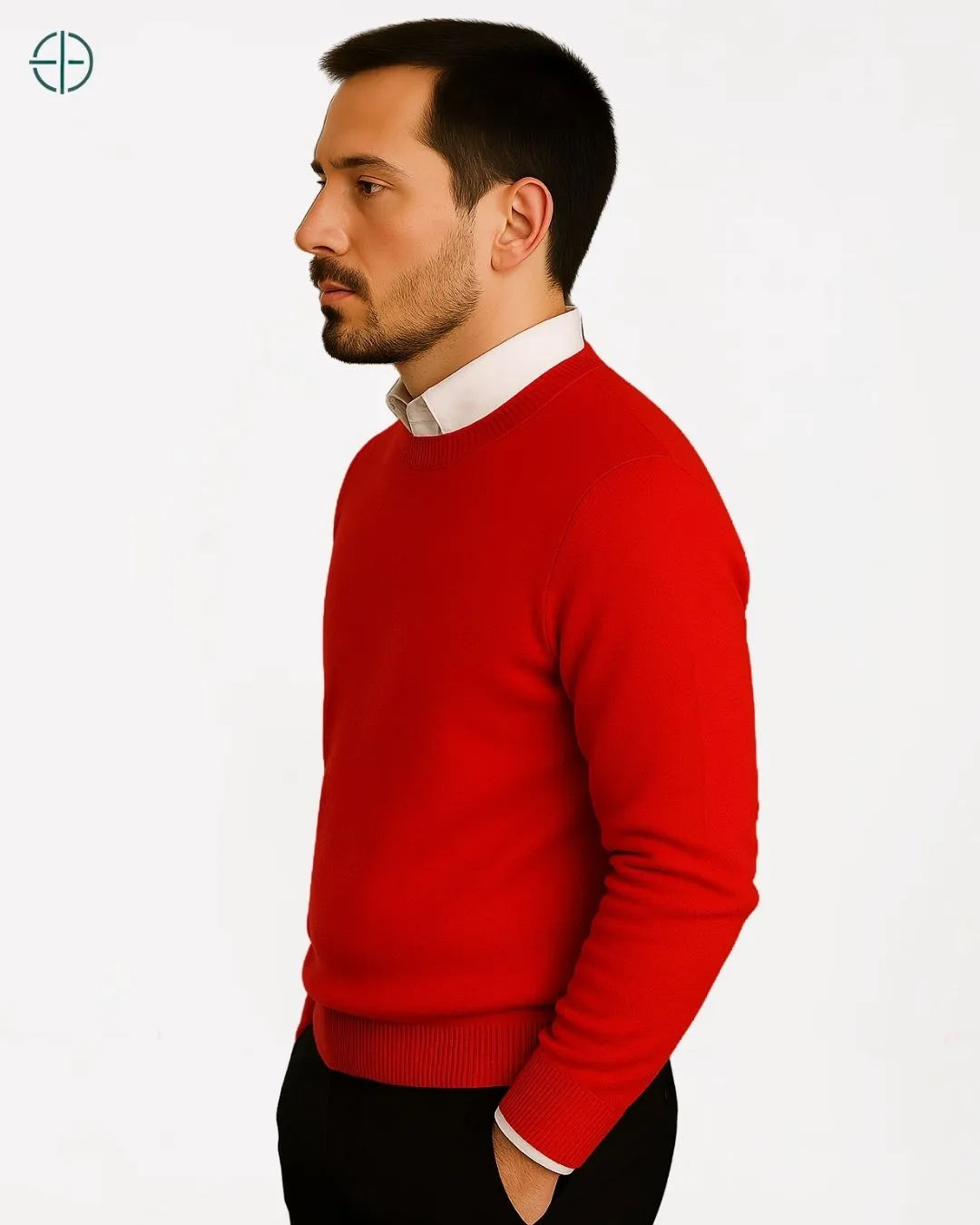 Suéter masculino versátil para uso formal ou casual com estética nobre