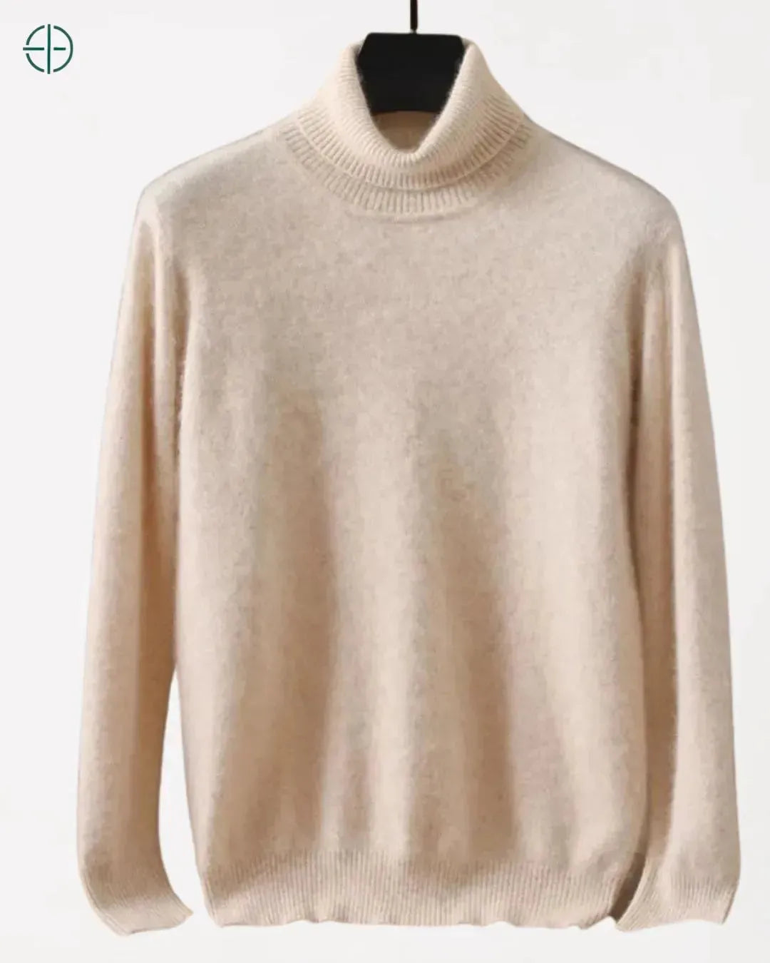 Suéter masculino de veludo 100% caxemira com caimento perfeito e toque sofisticado