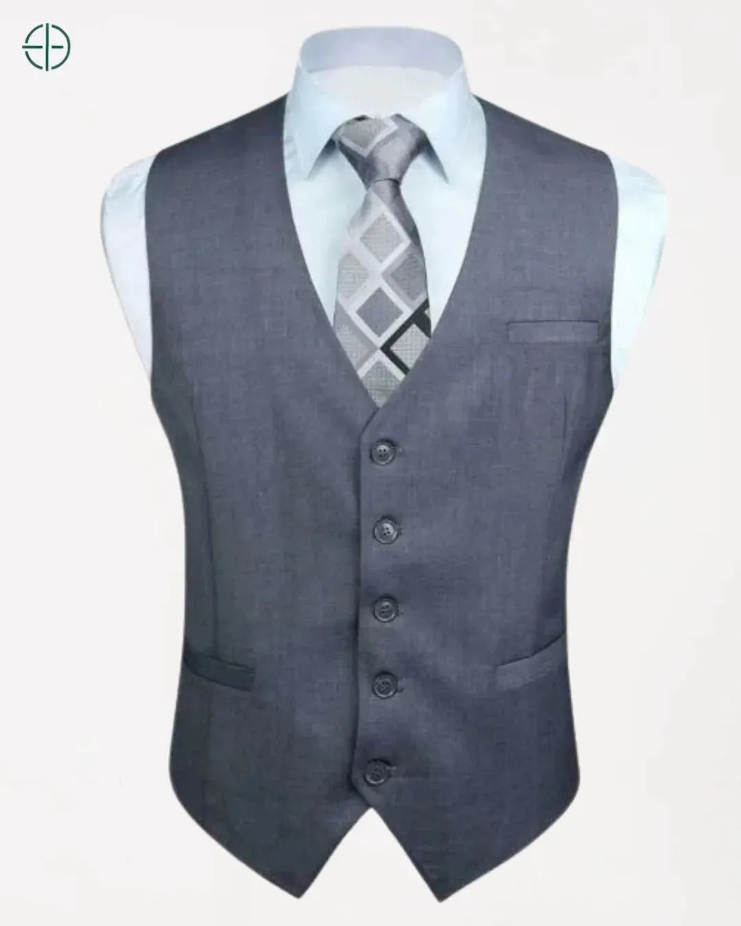 visual elegante com colete social slim fit