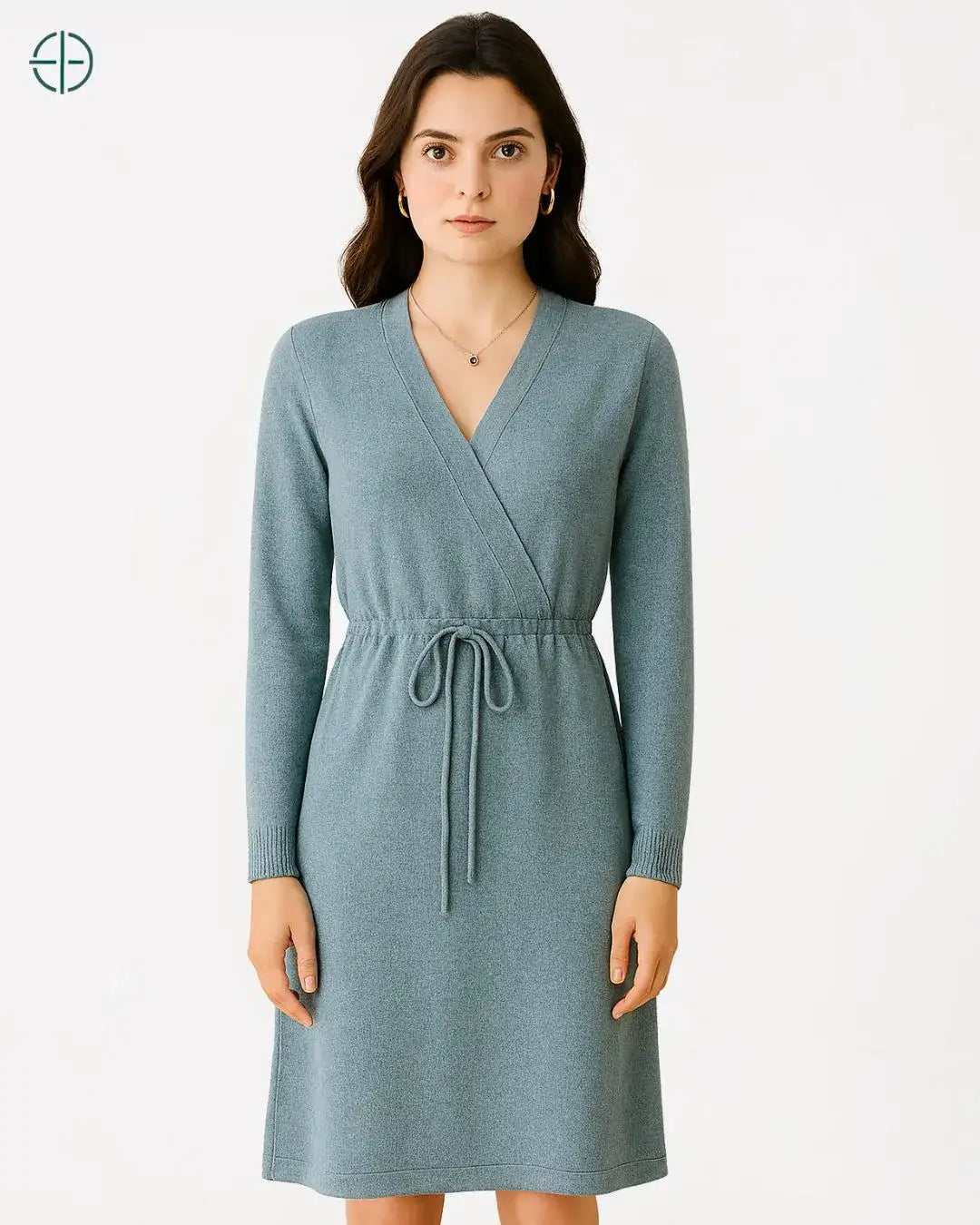 Vestido Transpassado com Amarração 100% Caxemira | Rest Money™