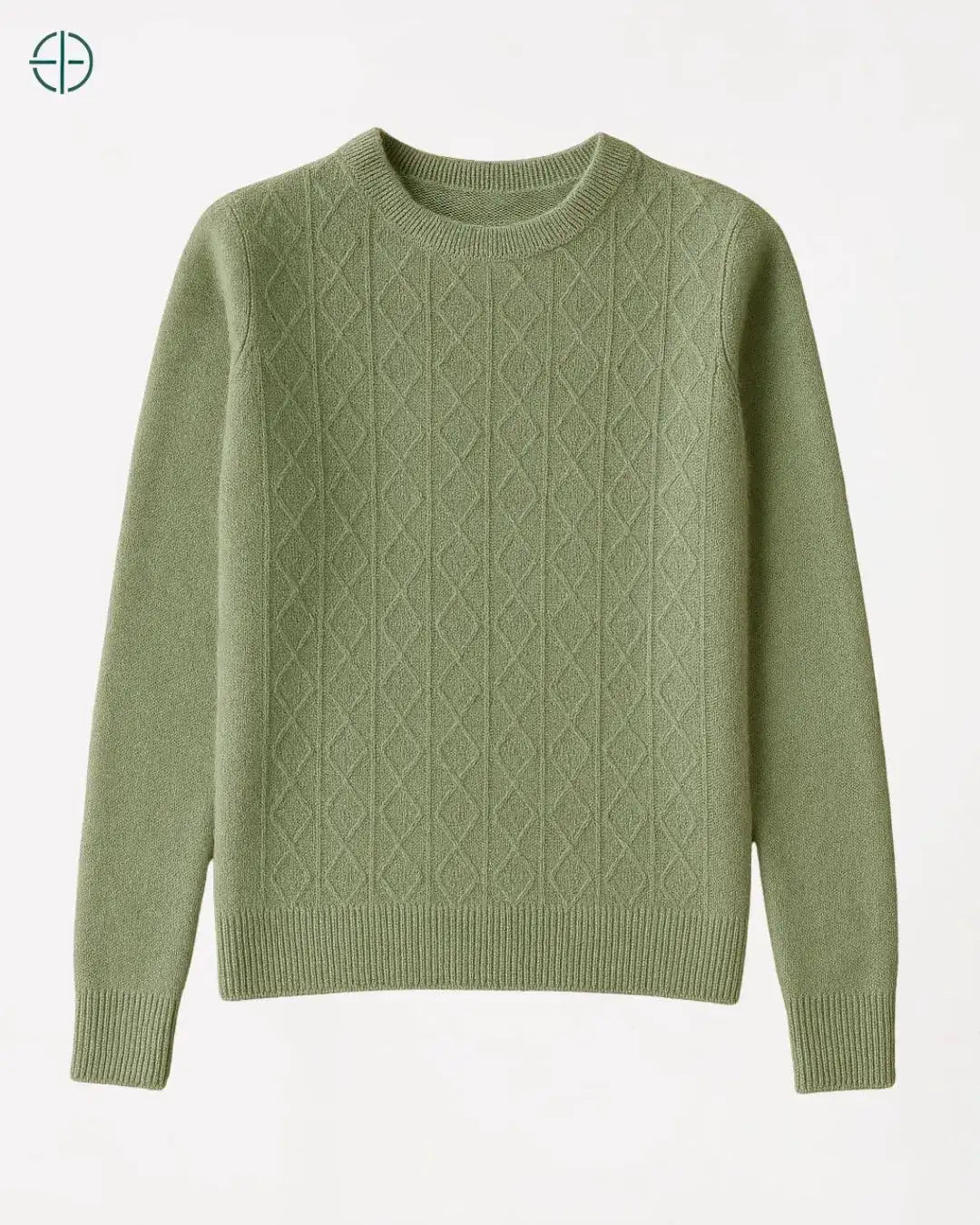 Suéter Gola Redonda Texturizado 100% Caxemira | Rest Money™