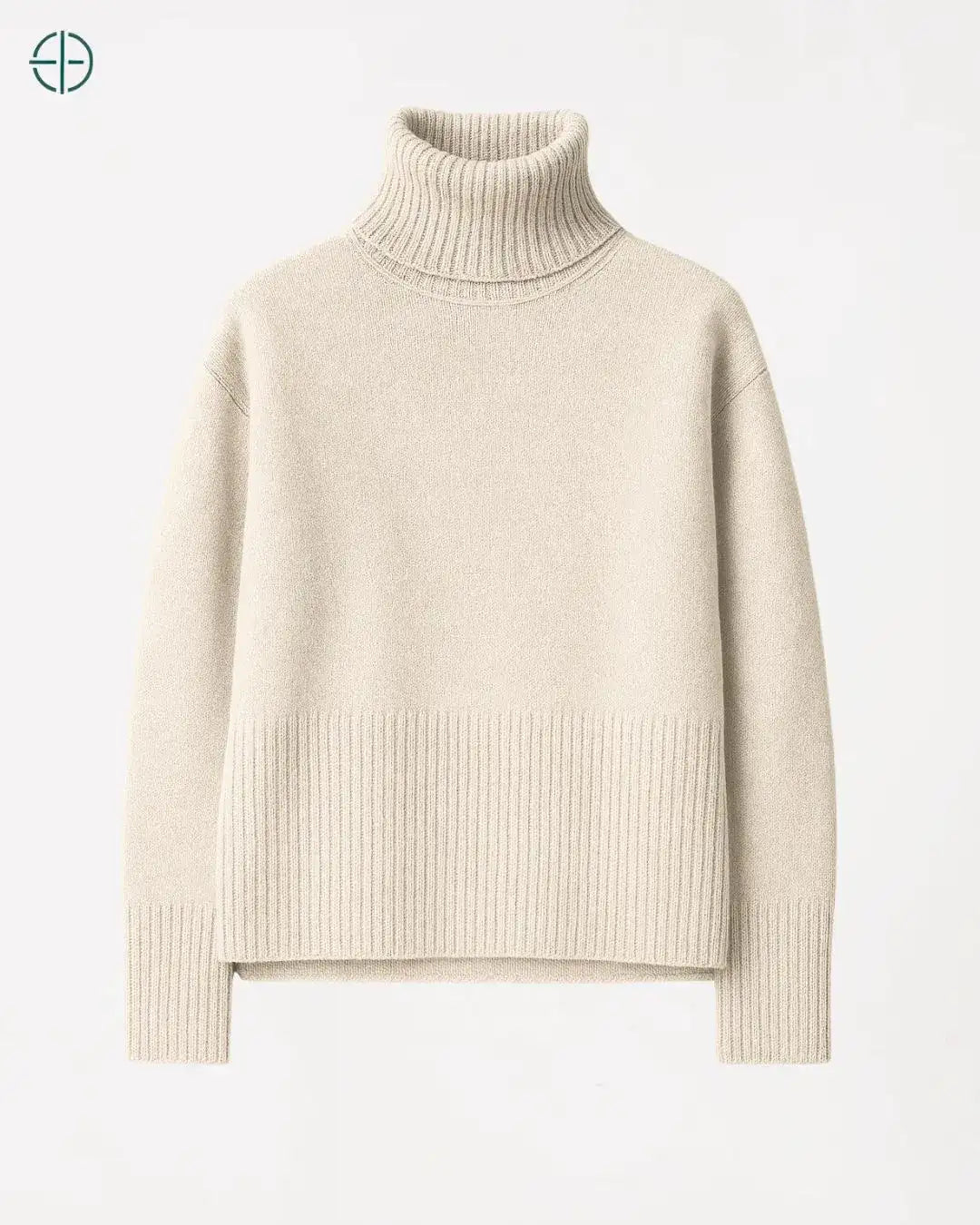 Suéter Gola Alta Oversized 100% Caxemira | Rest Money™