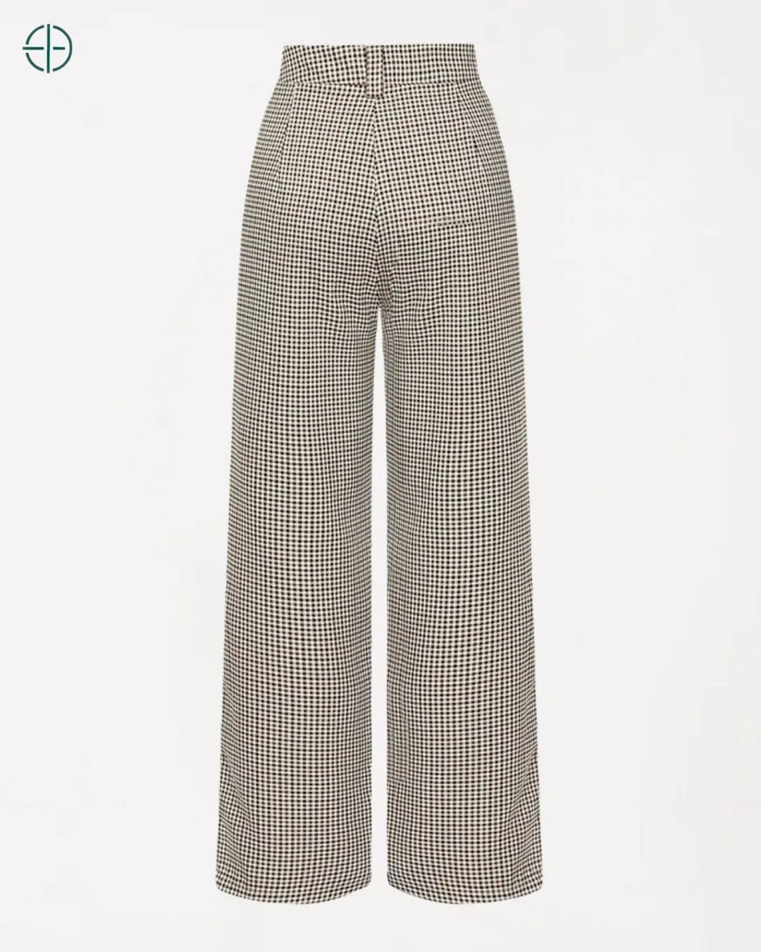 Calça Feminina Gingham com Botão