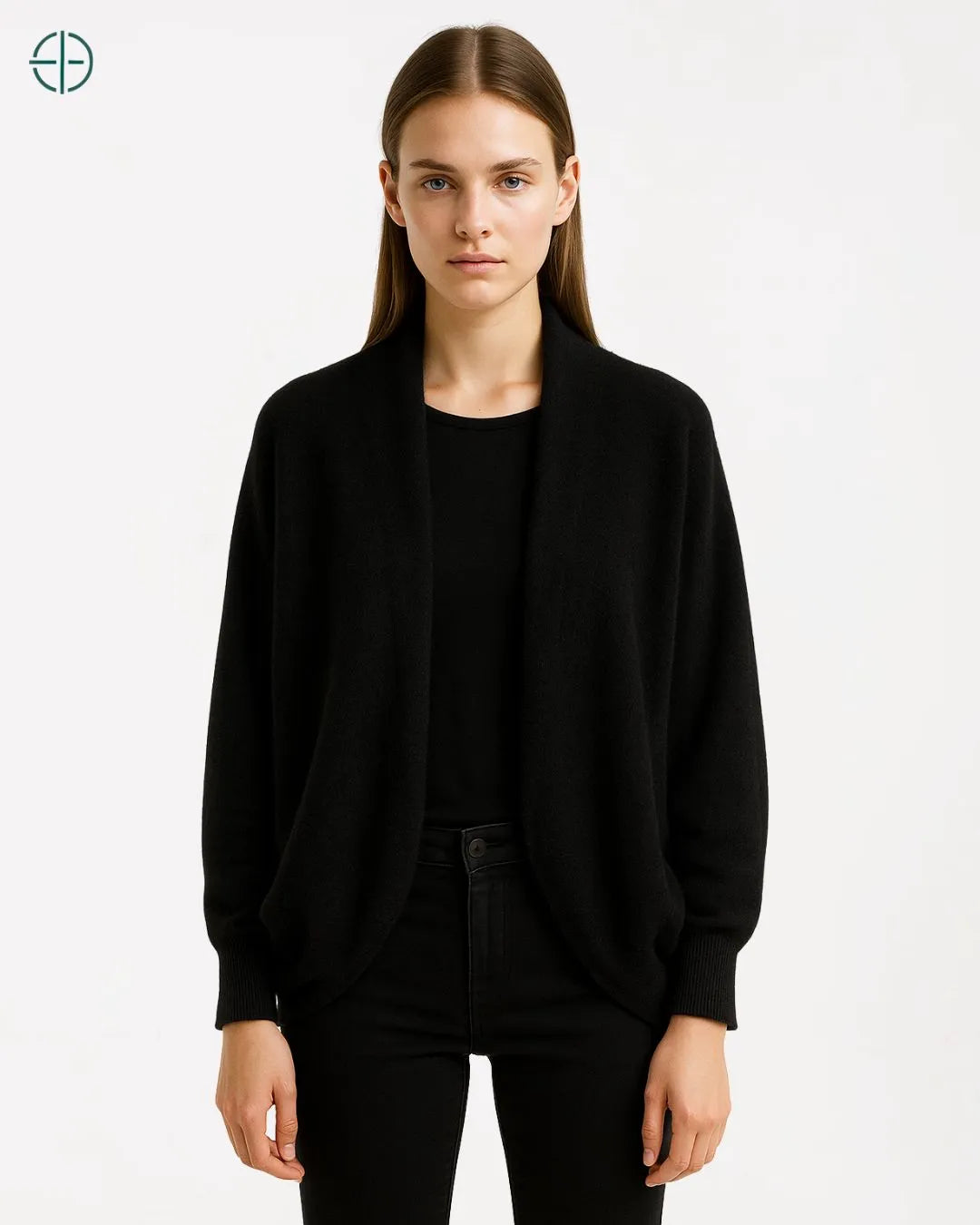 Cardigan Feminino 100% Caxemira Preto | Decote V | Rest Money™
