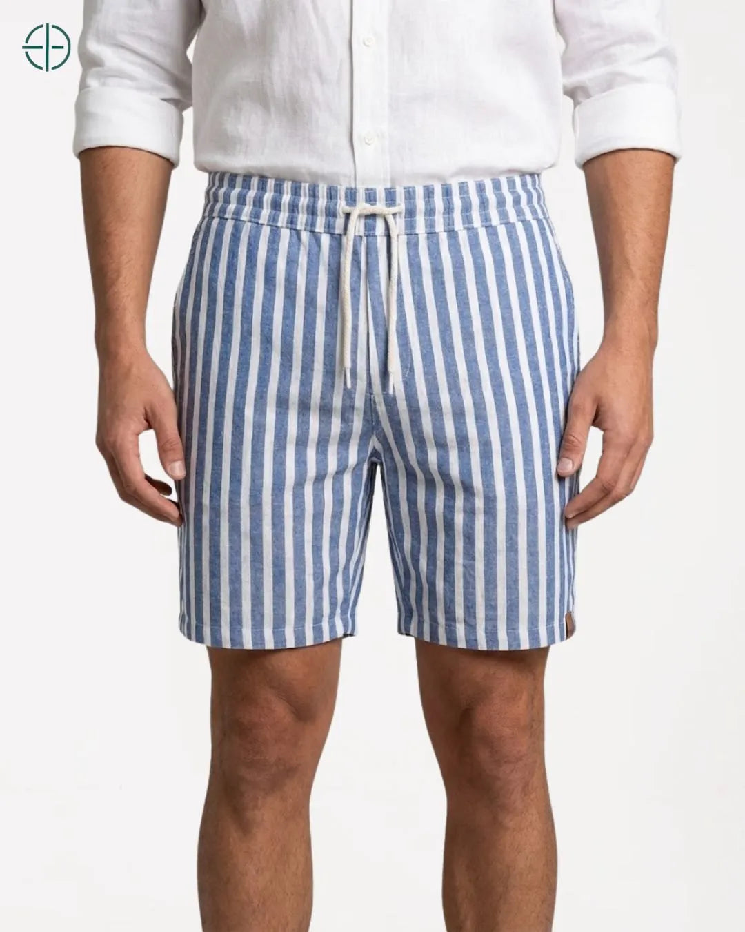 Bermuda Listrada Azul | Rest Money™