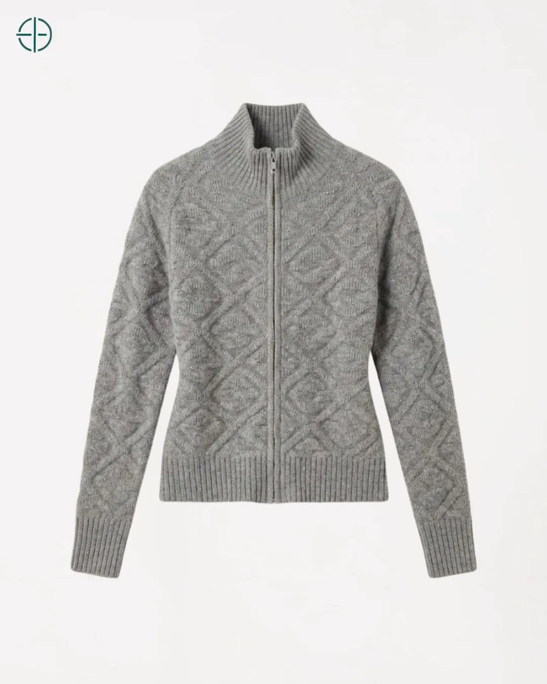 Suéter Feminino Florença Cinza 100% Cashmere | Rest Money™