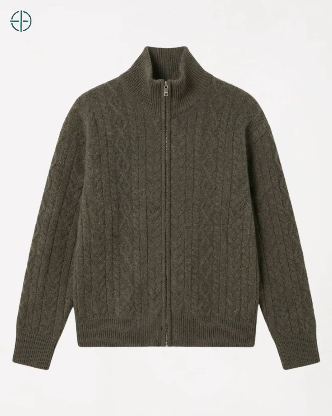 Suéter Feminino Cecília Verde 100% Cashmere | Rest Money™