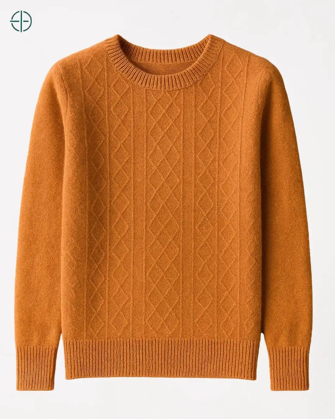 Suéter Gola Redonda Texturizado 100% Caxemira | Rest Money™