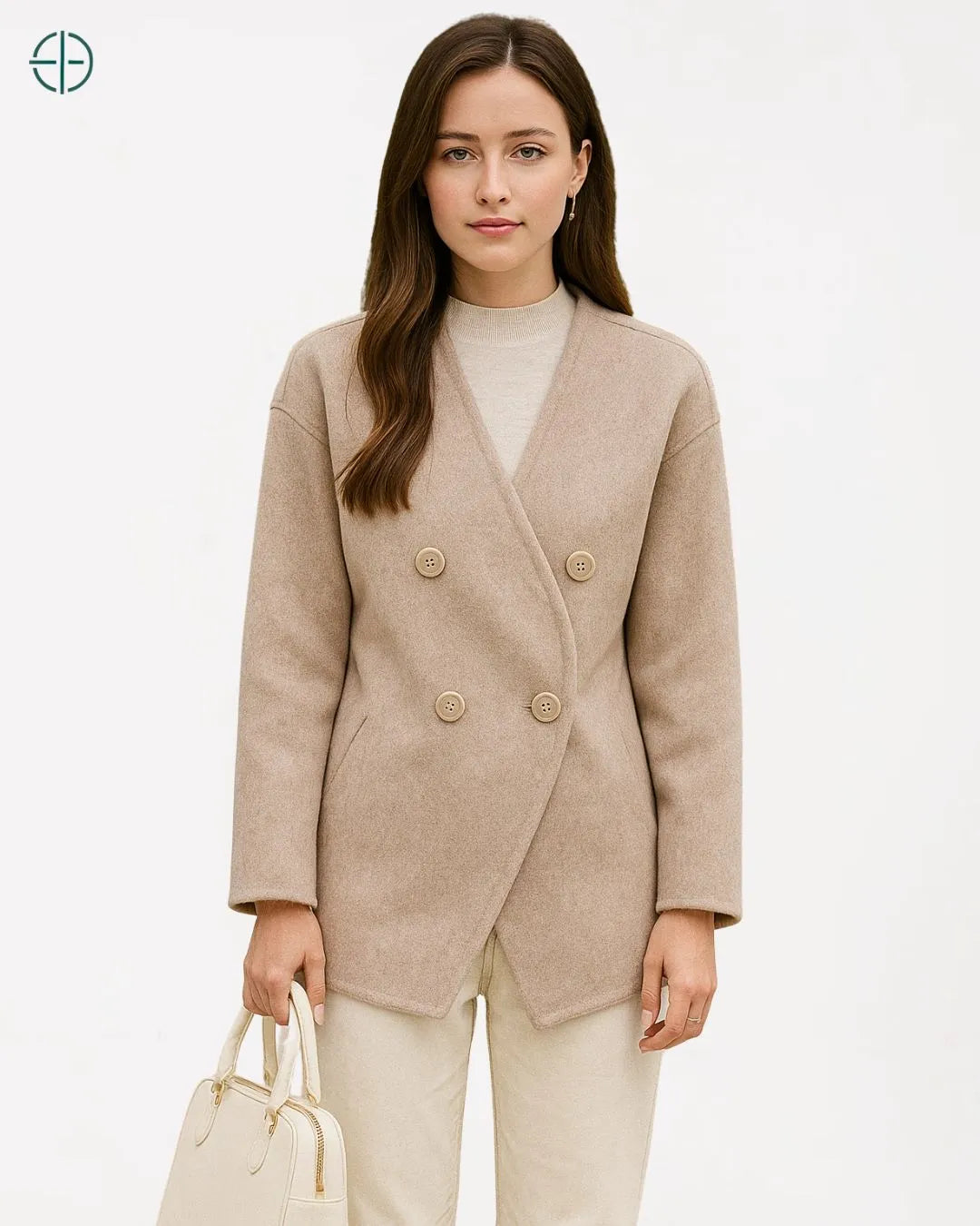Blazer Transpassado Gola V 100% Caxemira | Rest Money™