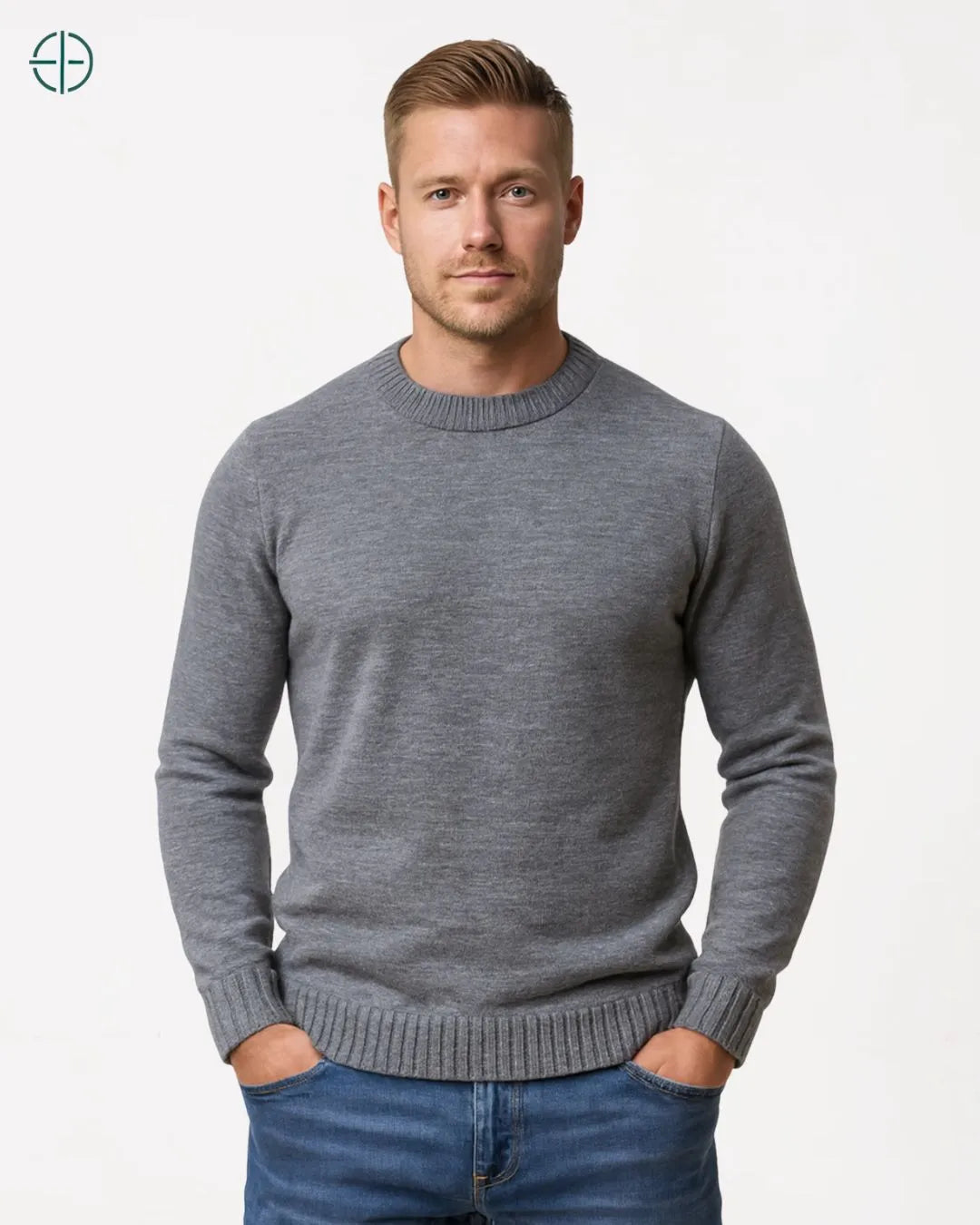 Suéter Tricô Masculino Cinza | Rest Money™