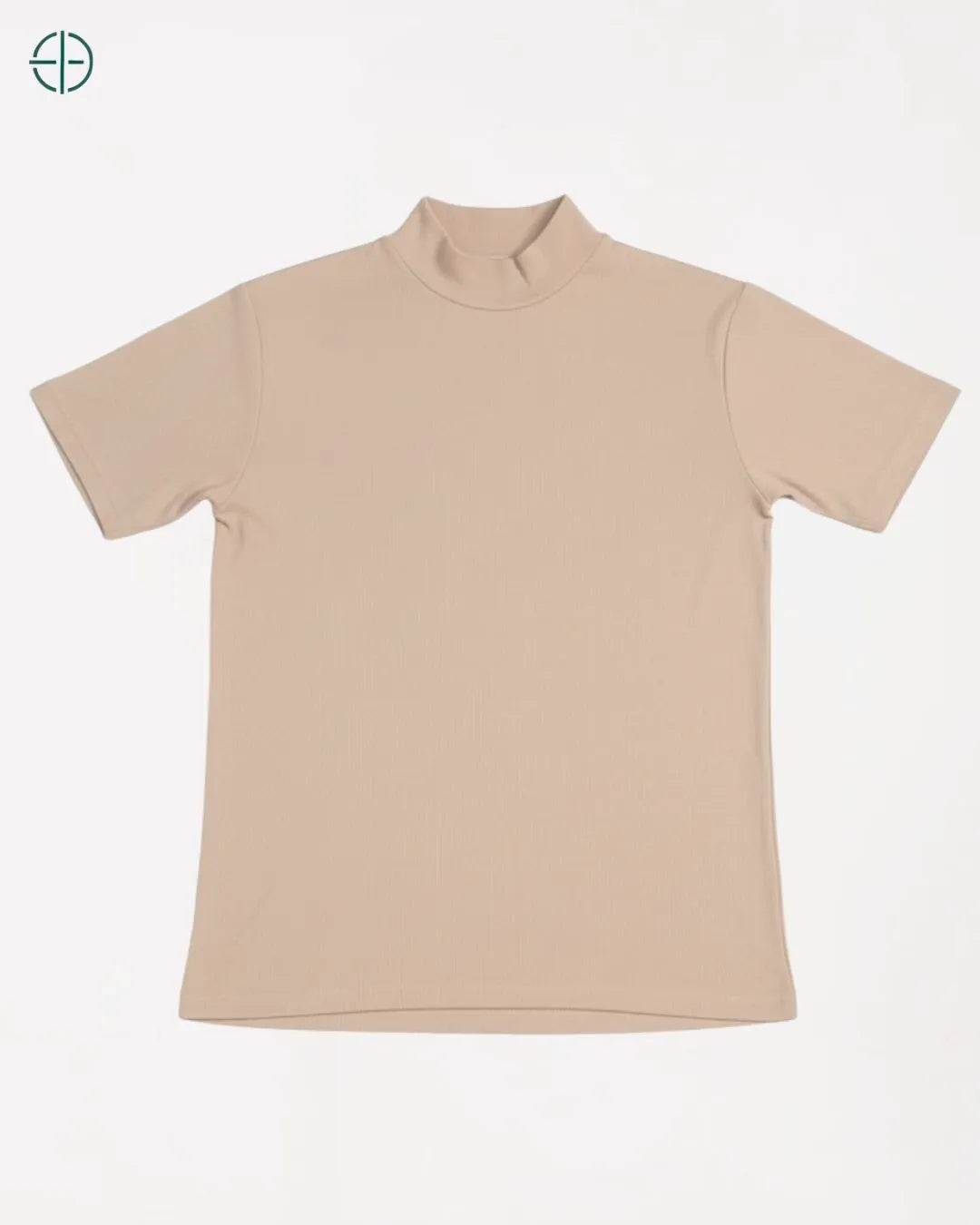 Camisa Masculina Canelada Gola Alta Bege | Rest Money™