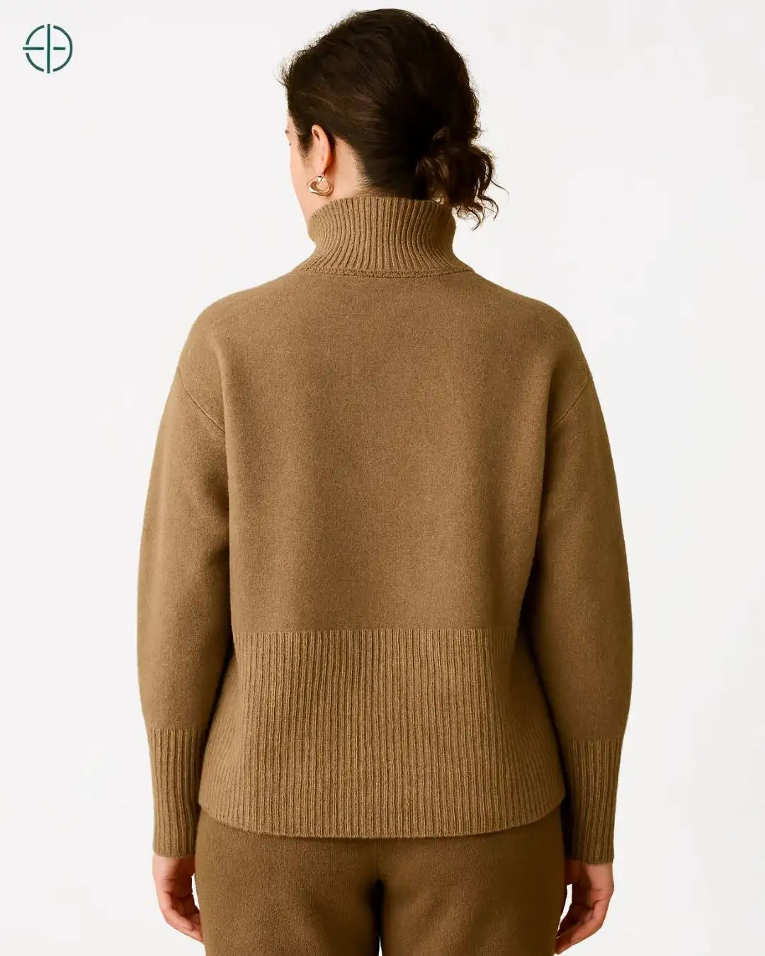 Suéter Gola Alta Oversized 100% Caxemira | Rest Money™