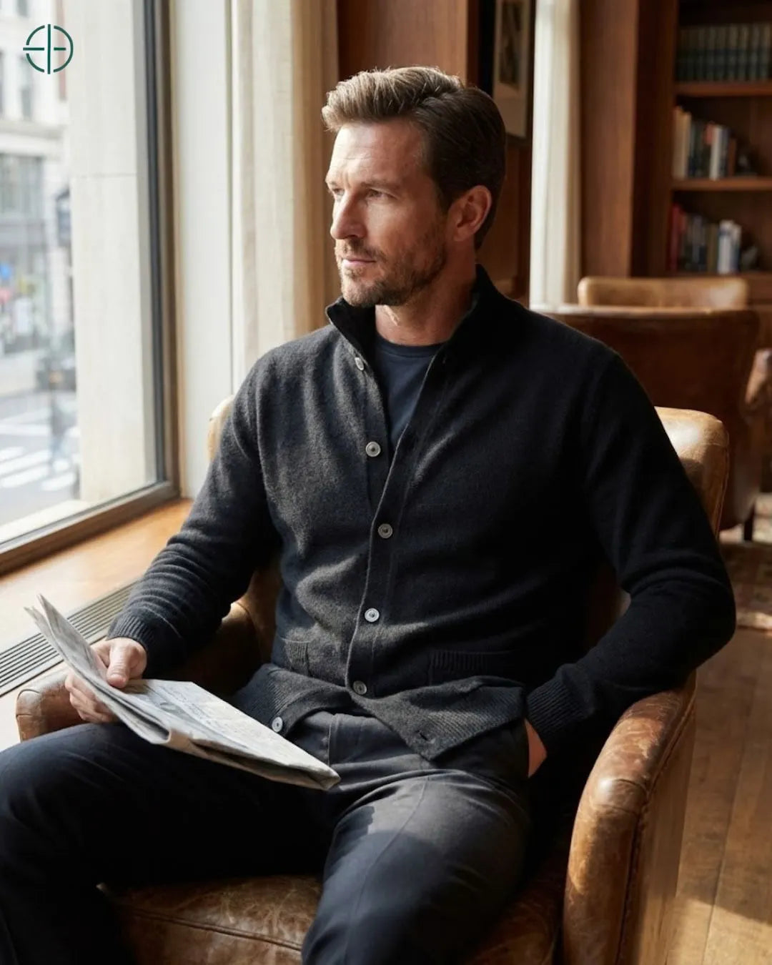 Cardigan Masculino Veneto 100% Cashmere | Rest Money™