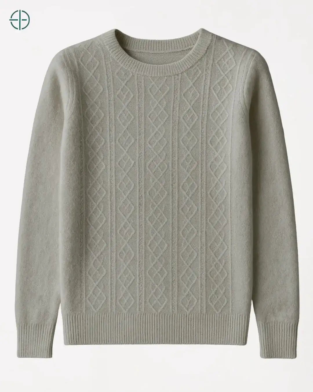 Suéter Gola Redonda Texturizado 100% Caxemira | Rest Money™