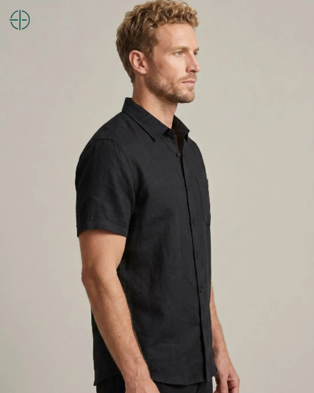 Camisa 100% Linho Belga Manga Curta | Rest Money™
