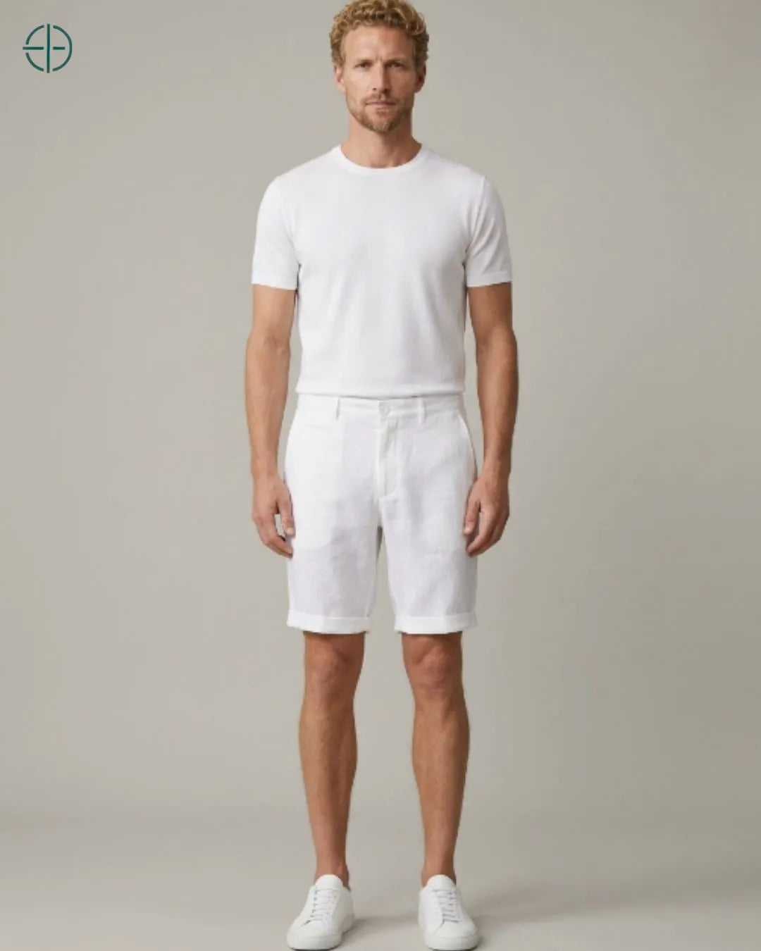 Bermuda 100% Linho Belga Masculina | Rest Money™