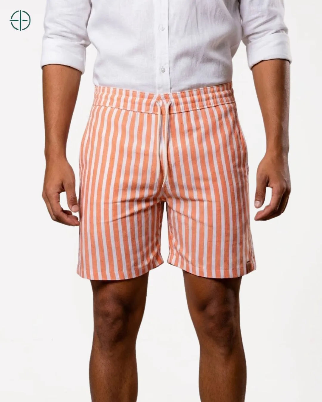Bermuda Listrada Laranja | Rest Money™