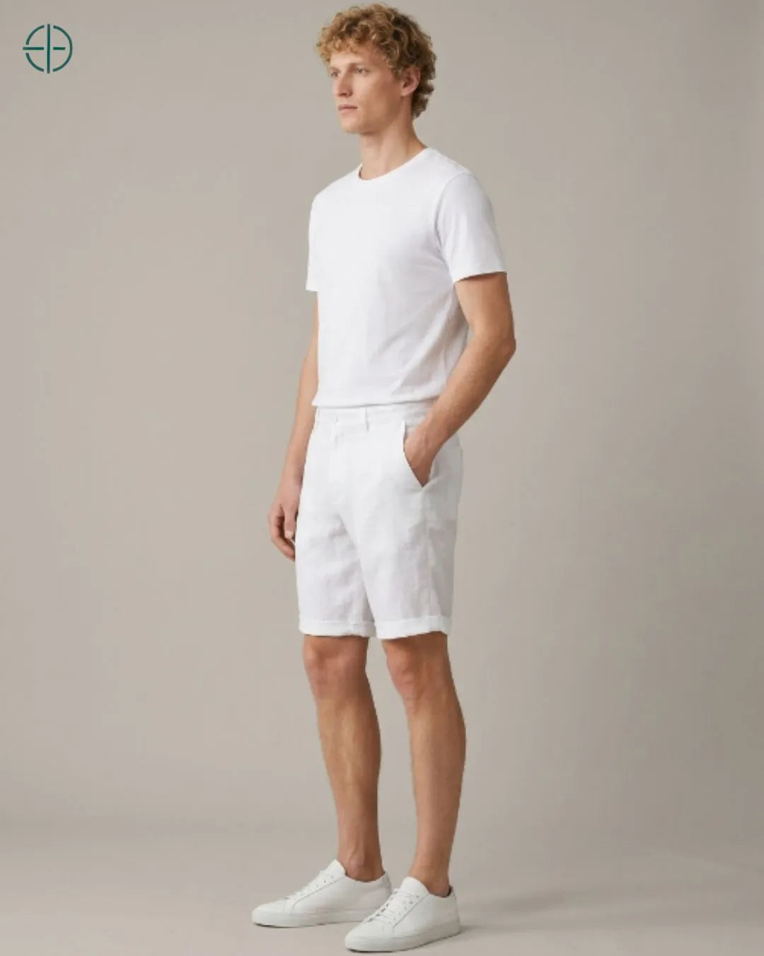 Bermuda 100% Linho Belga Masculina | Rest Money™