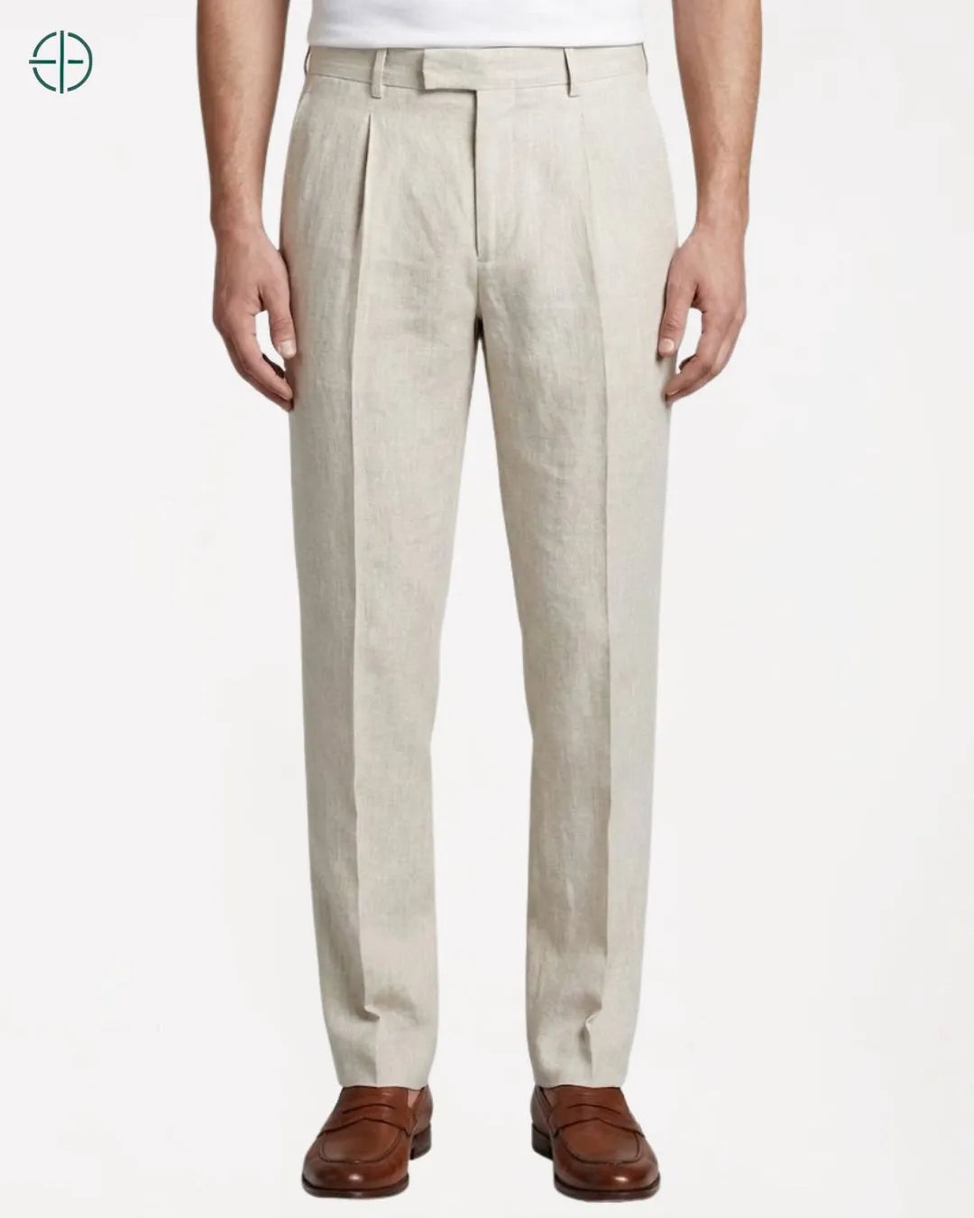 Calça 100% Linho Bege Masculina | Rest Money™