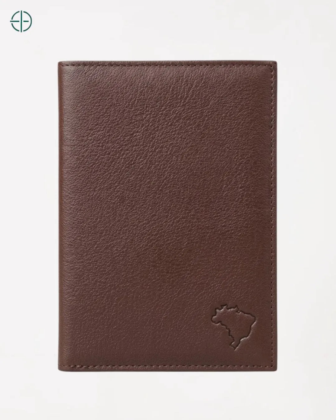 Porta Passaporte Masculino Brasil Marrom 100% Couro Legítimo | Rest Money™